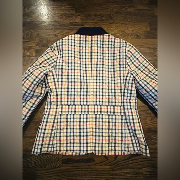 Talbots Women’s Quilted Multicolor Plaid Jacket Large - Picture 9 of 10